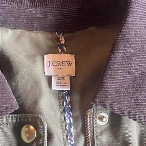 J. Crew womens barn jacket with Liberty floral print under collar
